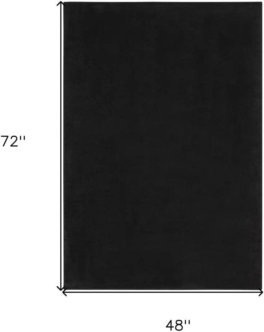 Black Non Skid Indoor Outdoor Area Rug Photo 5