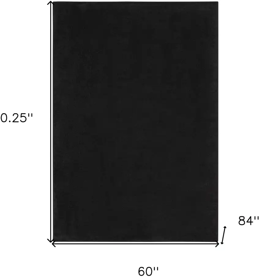 Black Non Skid Indoor Outdoor Area Rug Photo 5