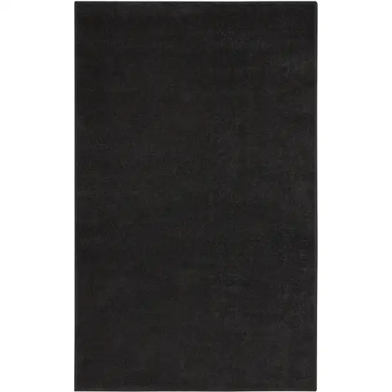 Black Stain Resistant Indoor Outdoor Area Rug Photo 3