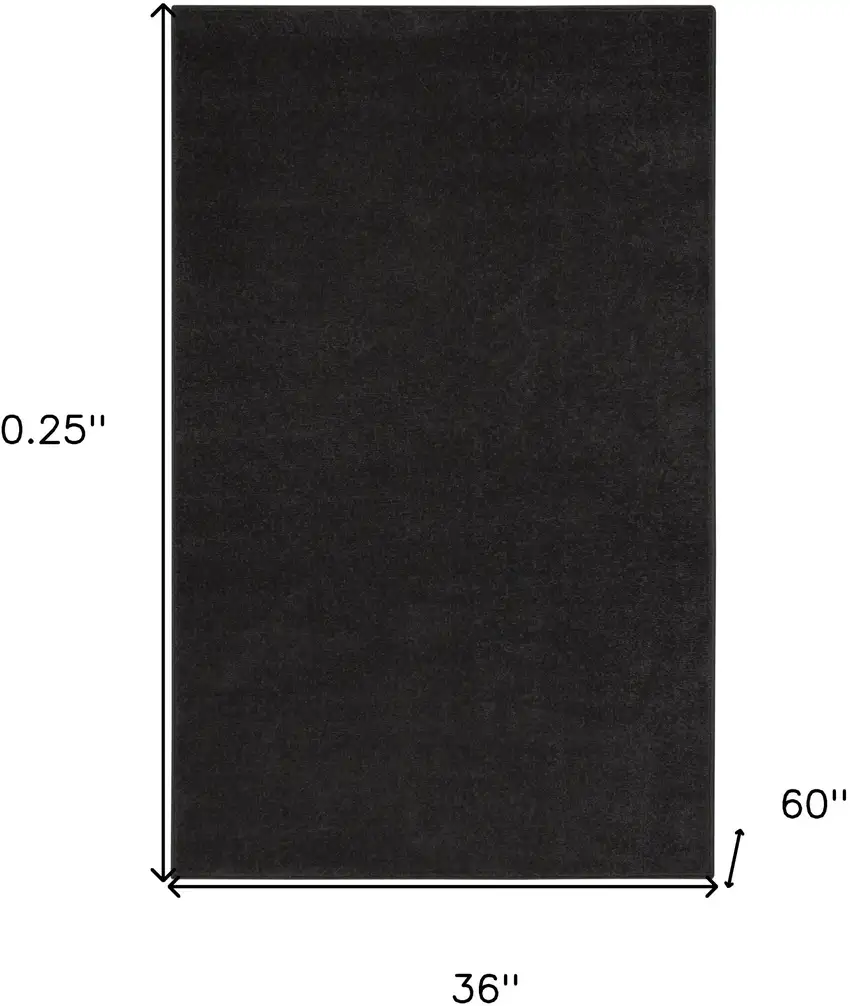 Black Non Skid Indoor Outdoor Area Rug Photo 5