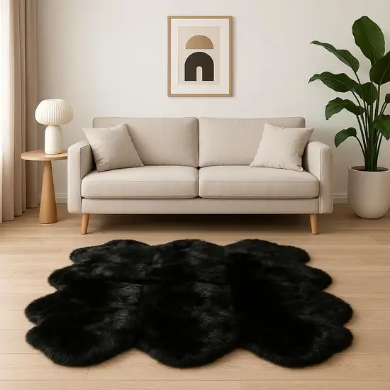 Black Animal Print Area Rug Photo 1