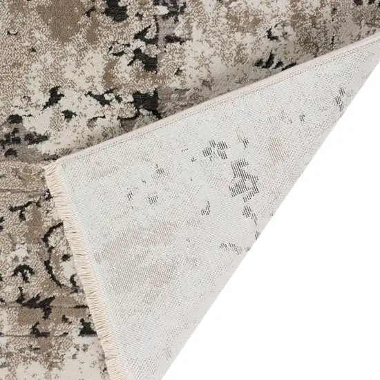 Black Oriental Area Rug With Fringe Photo 1
