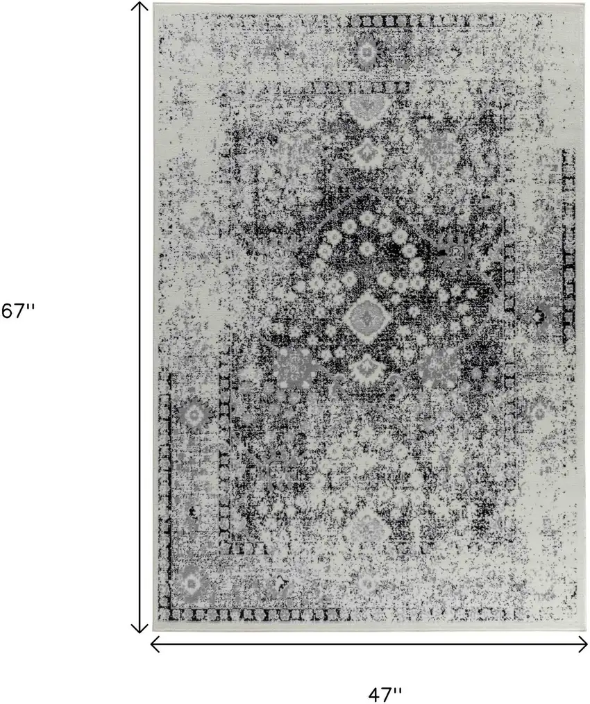 Black Oriental Area Rug Photo 3