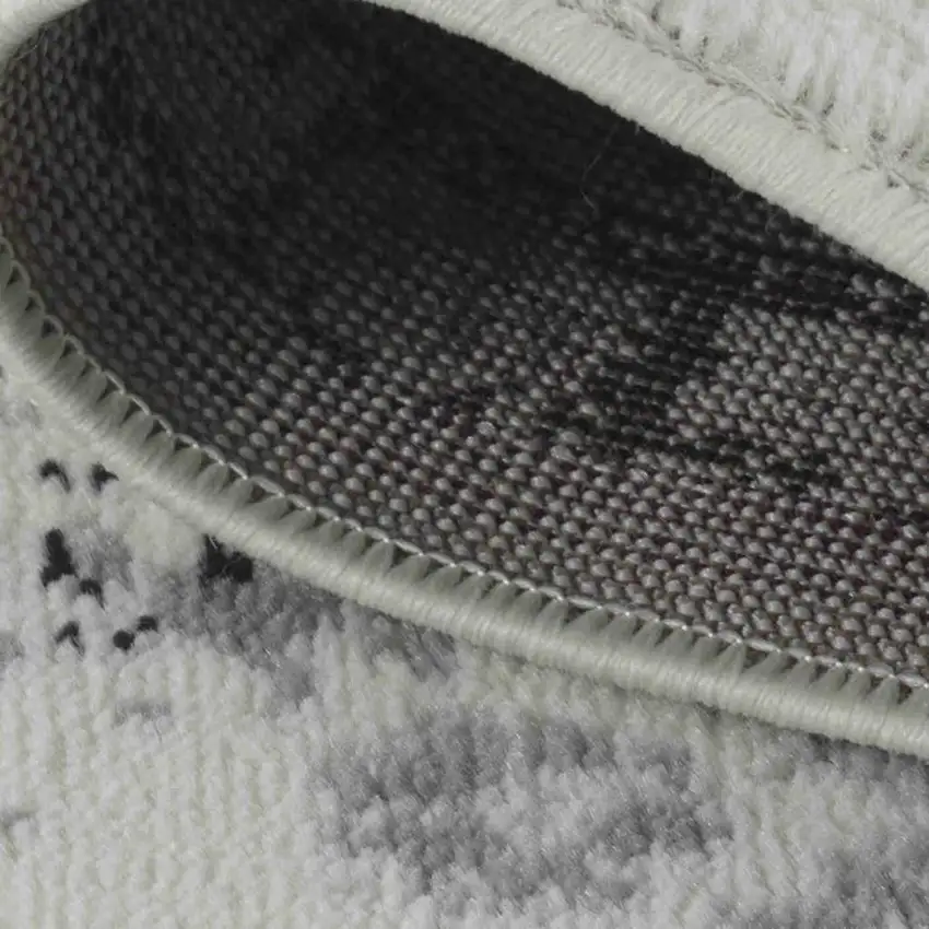 5' X 8' Black Oriental Area Rug Photo 7