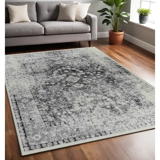 5' X 8' Black Oriental Area Rug Photo 1
