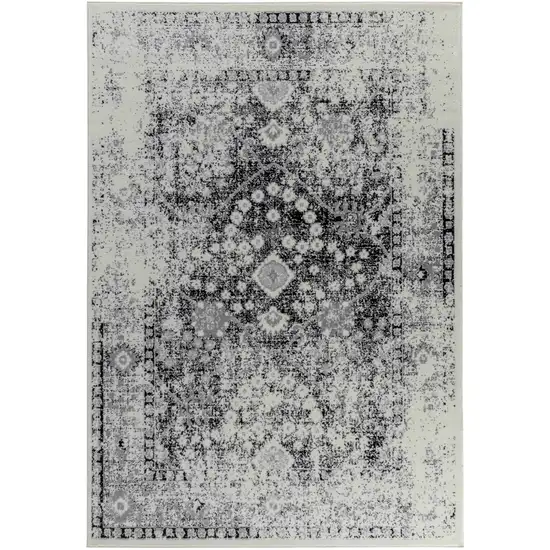 5' X 8' Black Oriental Area Rug Photo 2
