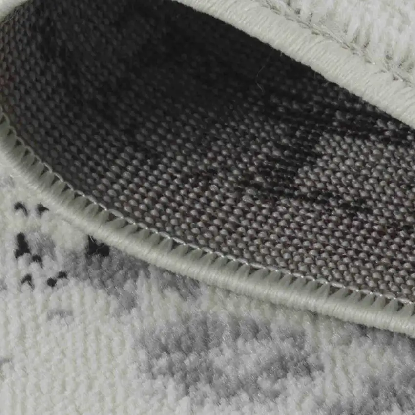 7' X 10' Black Oriental Area Rug Photo 9