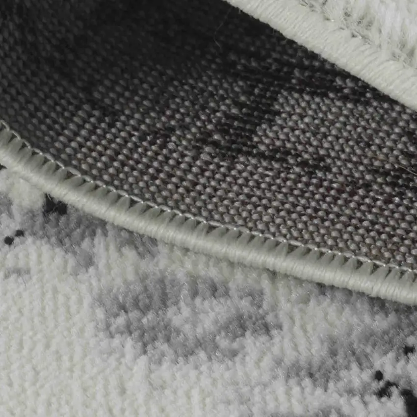 7' X 10' Black Oriental Area Rug Photo 8