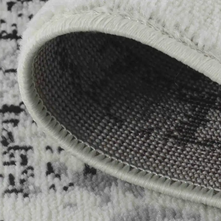 7' X 10' Black Oriental Area Rug Photo 9