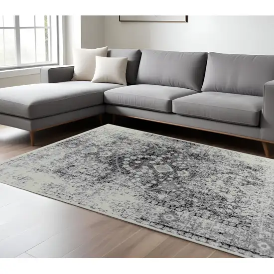 8' X 11' Black Oriental Area Rug Photo 1