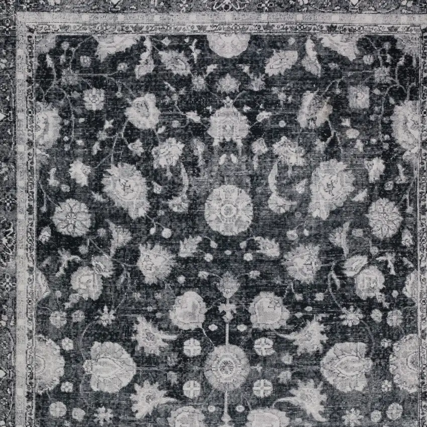 Black Oriental Distressed Non Skid Area Rug Photo 4