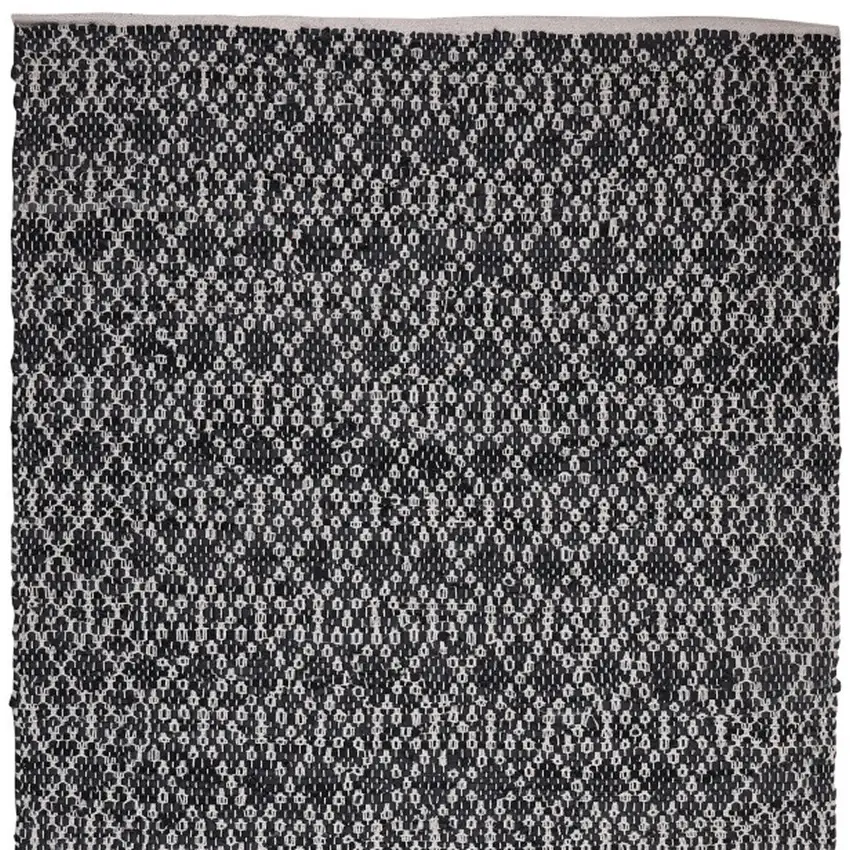 Black Oriental Hand Woven Area Rug Photo 4