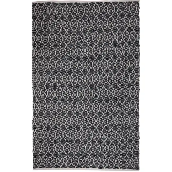 Black Oriental Hand Woven Area Rug Photo 5