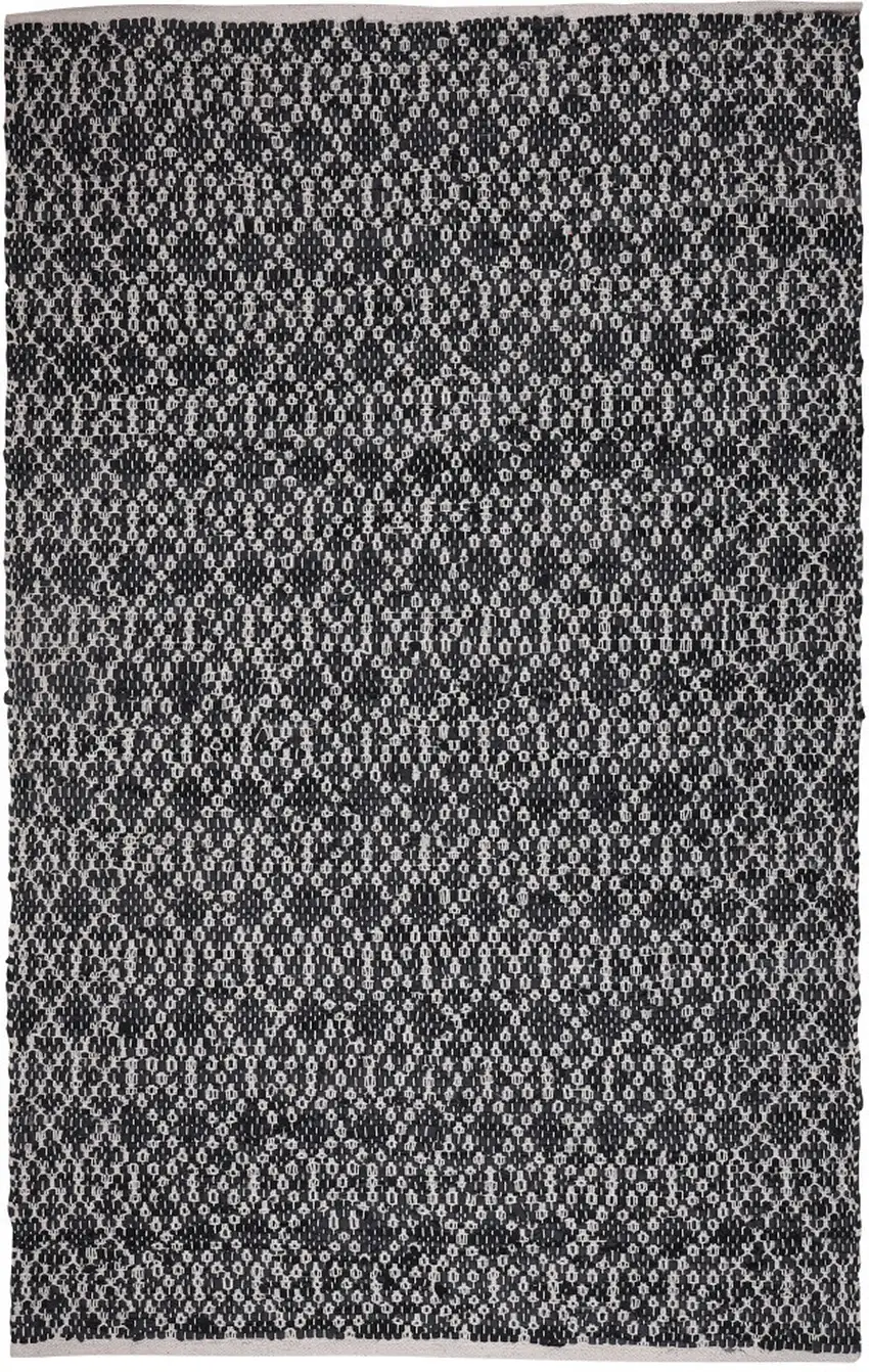 Black Oriental Hand Woven Area Rug Photo 5