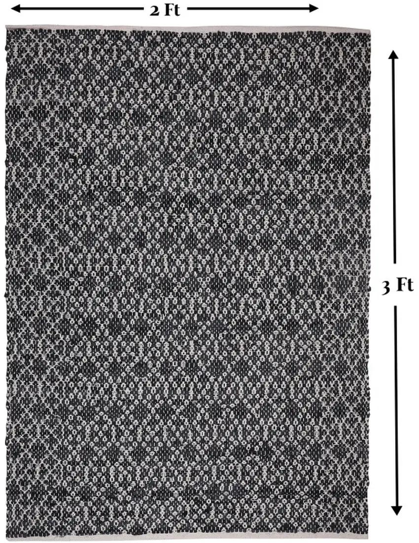 Black Oriental Hand Woven Area Rug Photo 7