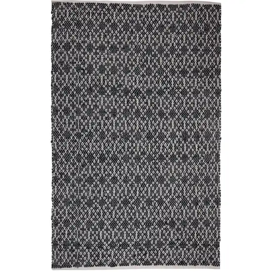 Black Oriental Hand Woven Area Rug Photo 2