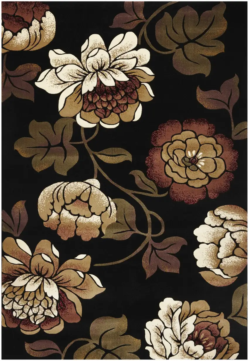 1' X 2' Black Polypropylene Area Rug Photo 1