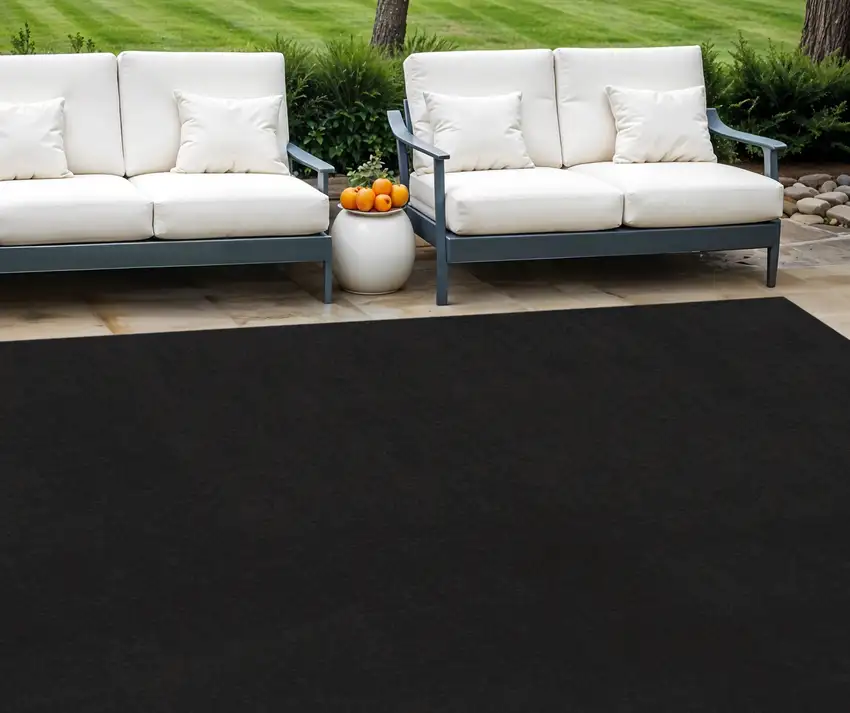 Black Power Loom Area Rug Photo 1