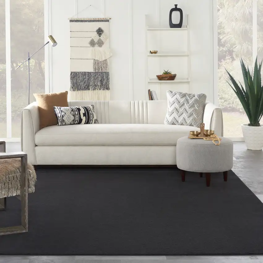 Black Power Loom Area Rug Photo 5