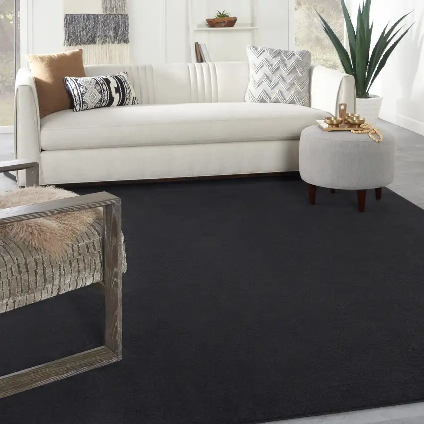 Black Indoor Outdoor Area Rug Photo 8