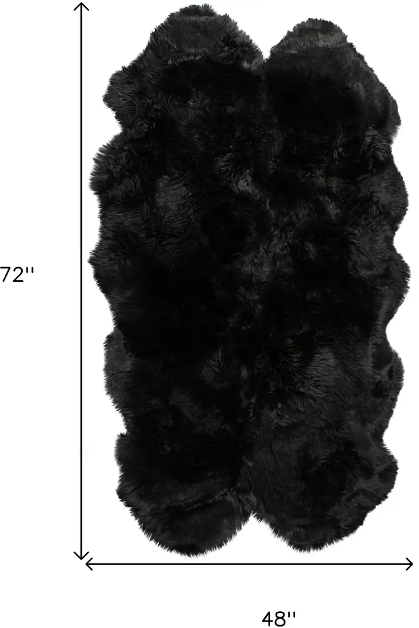 Black Animal Print Area Rug Photo 3