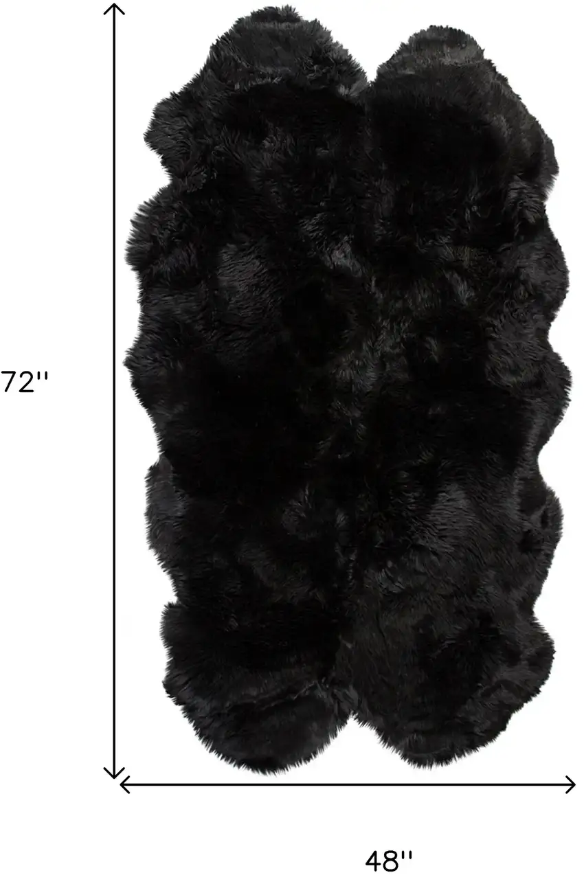 Black Animal Print Area Rug Photo 3
