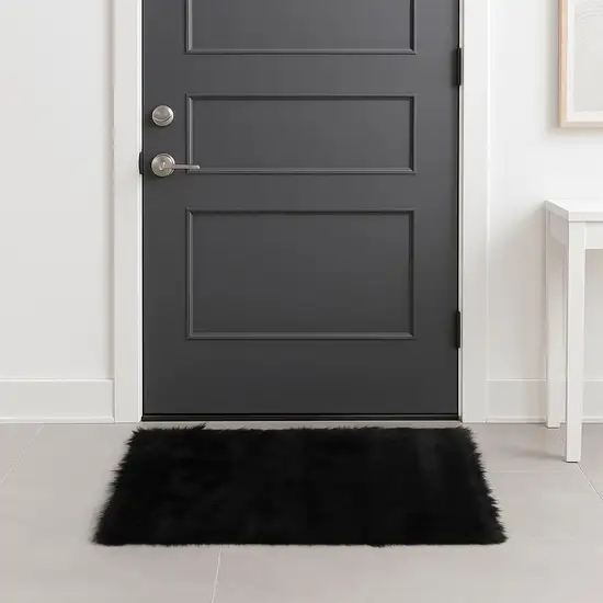 Black Shag Area Rug Photo 1