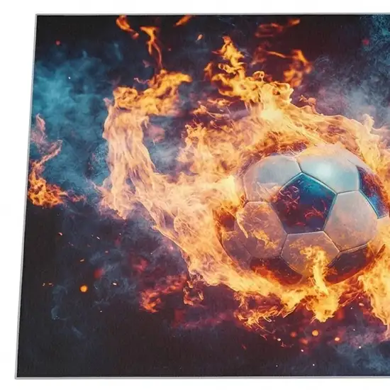 Black Red And Orange Abstract Area Rug Photo 4