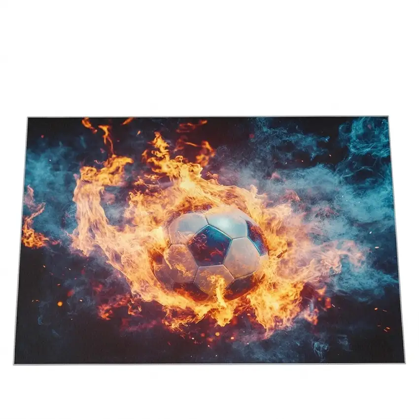 Black Red And Orange Abstract Area Rug Photo 2