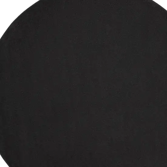 Black Round Indoor Outdoor Area Rug Photo 9