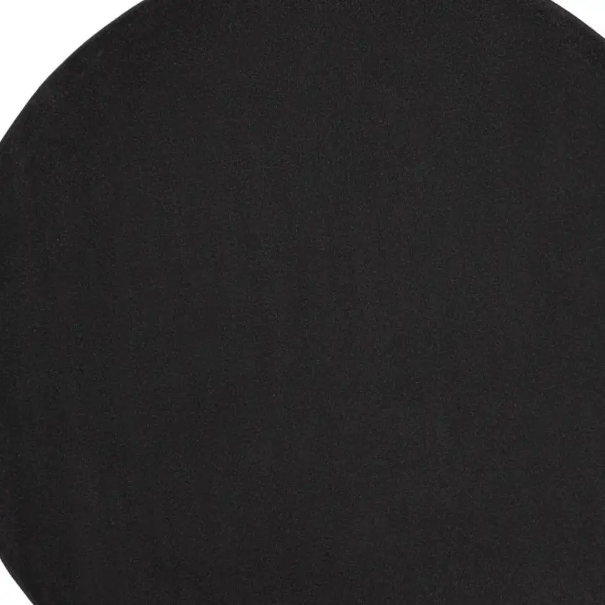 Black Round Indoor Outdoor Area Rug Photo 9