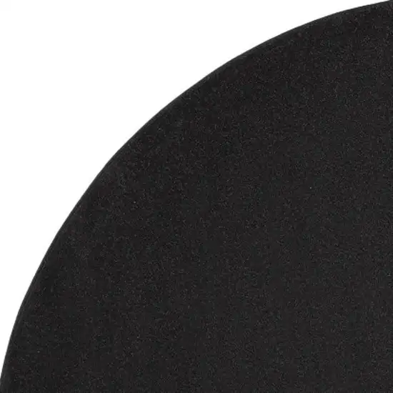 Black Round Indoor Outdoor Area Rug Photo 5