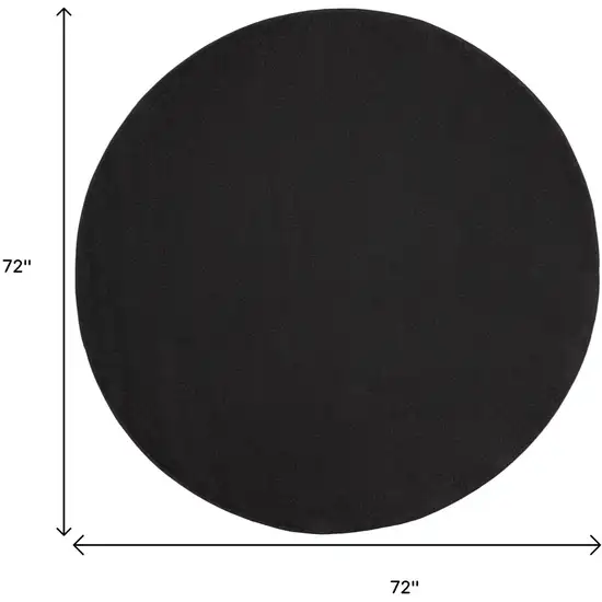 Black Round Indoor Outdoor Area Rug Photo 9