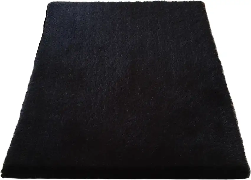 Black Shag Hand Tufted Area Rug Photo 2