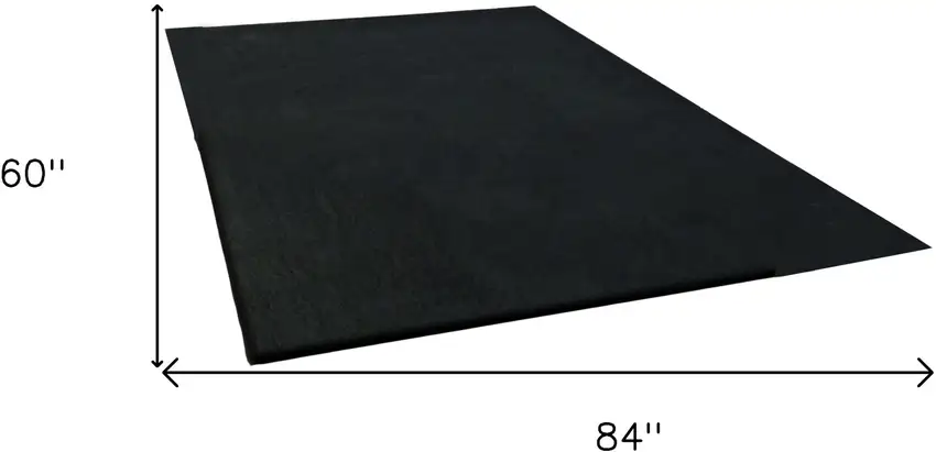Black Shag Hand Tufted Area Rug Photo 3