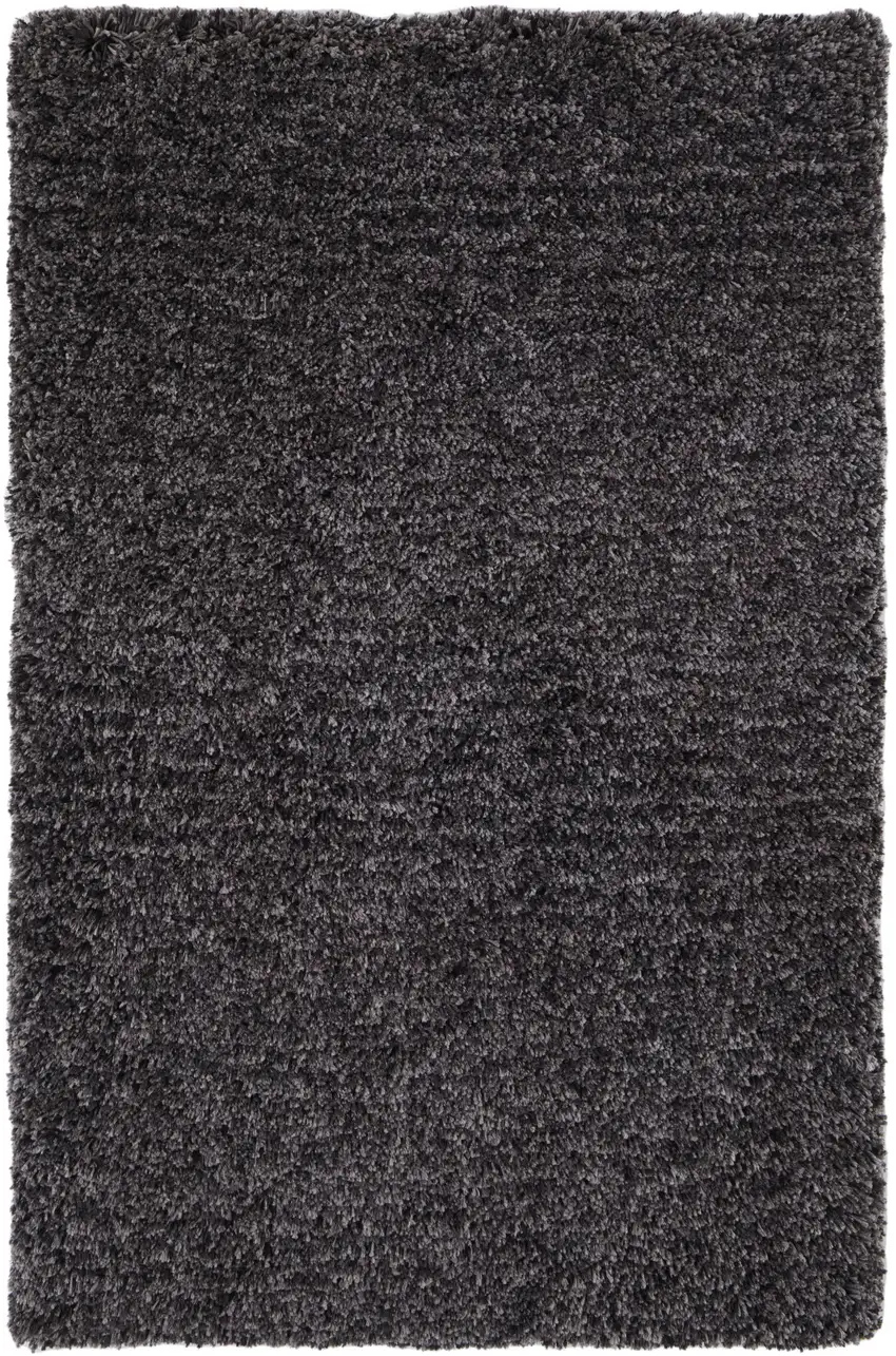 Black Shag Hand Tufted Area Rug Photo 2