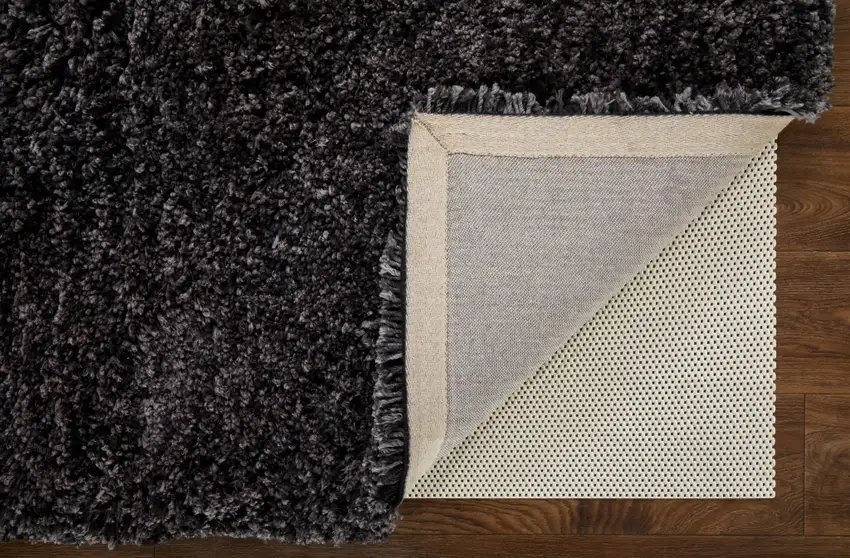 Black Shag Hand Tufted Area Rug Photo 6