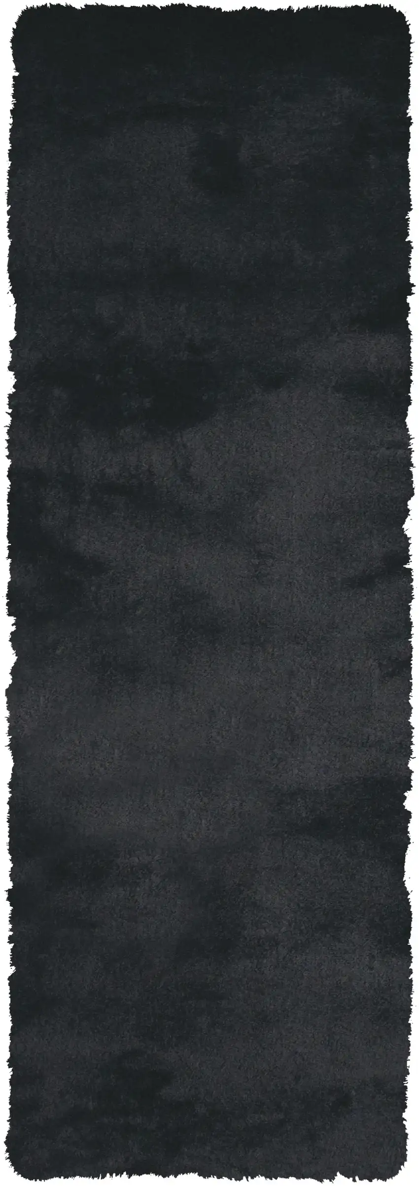 Black Shag Hand Tufted Runner Rug Photo 2