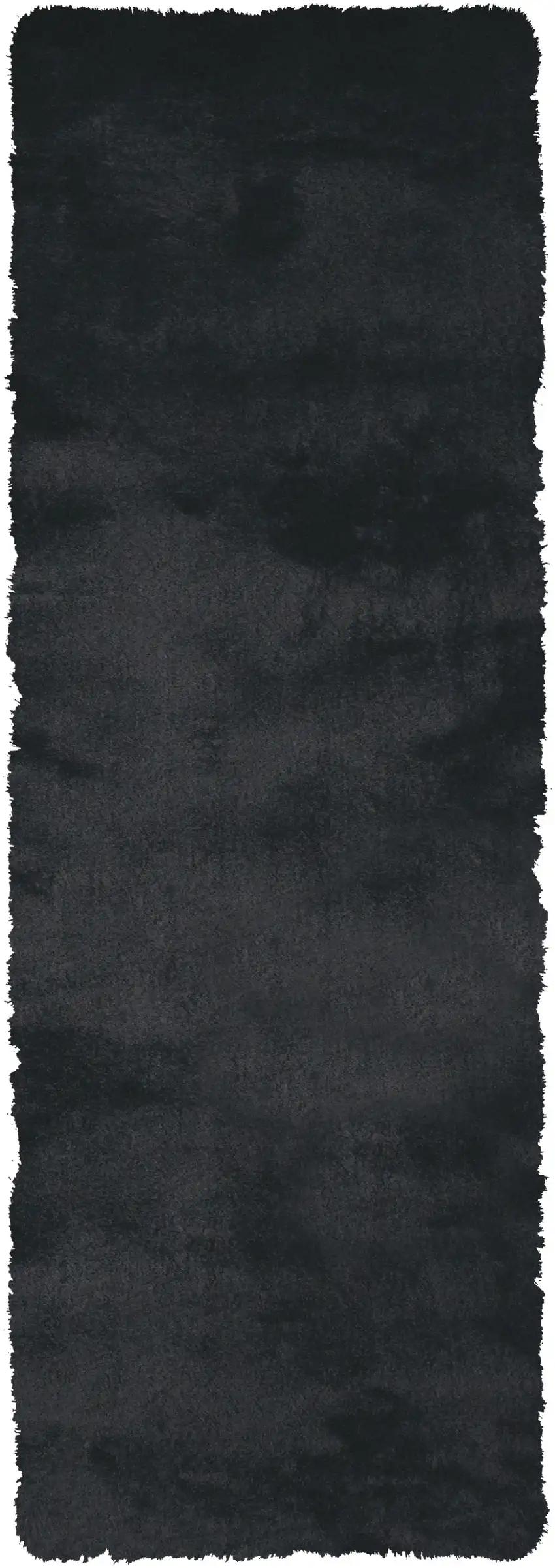 Black Shag Hand Tufted Runner Rug Photo 4