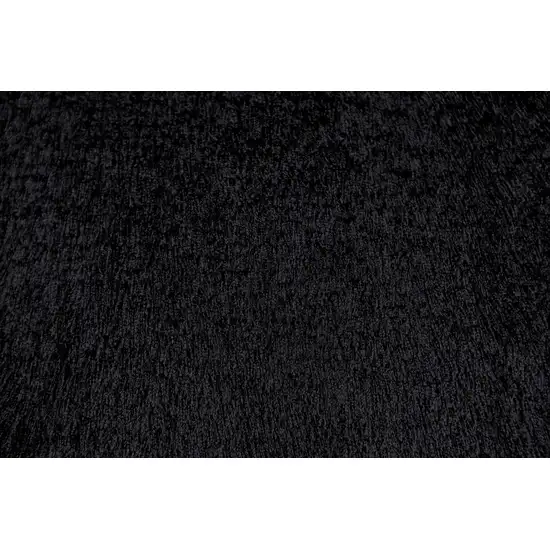Black Shag Tufted Handmade Area Rug Photo 7