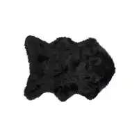 Photo of Black Sheepskin FAUX FUR Single - Area Rug