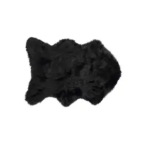 Photo of Black Sheepskin FAUX FUR Single - Area Rug