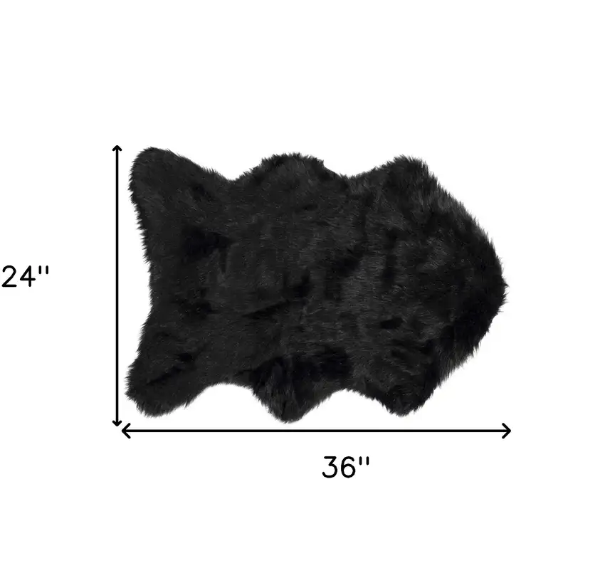 Black Animal Print Area Rug Photo 3