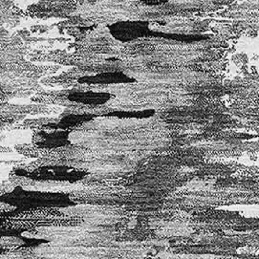 Black Silver And Ivory Diamond Washable Area Rug With UV Protection Photo 3