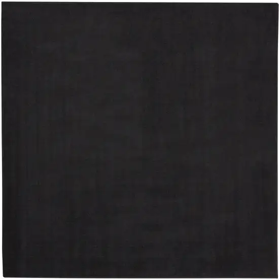 Black Square Indoor Outdoor Area Rug Photo 3