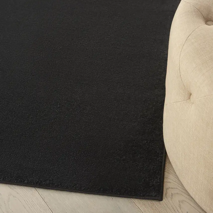 Black Square Indoor Outdoor Area Rug Photo 7