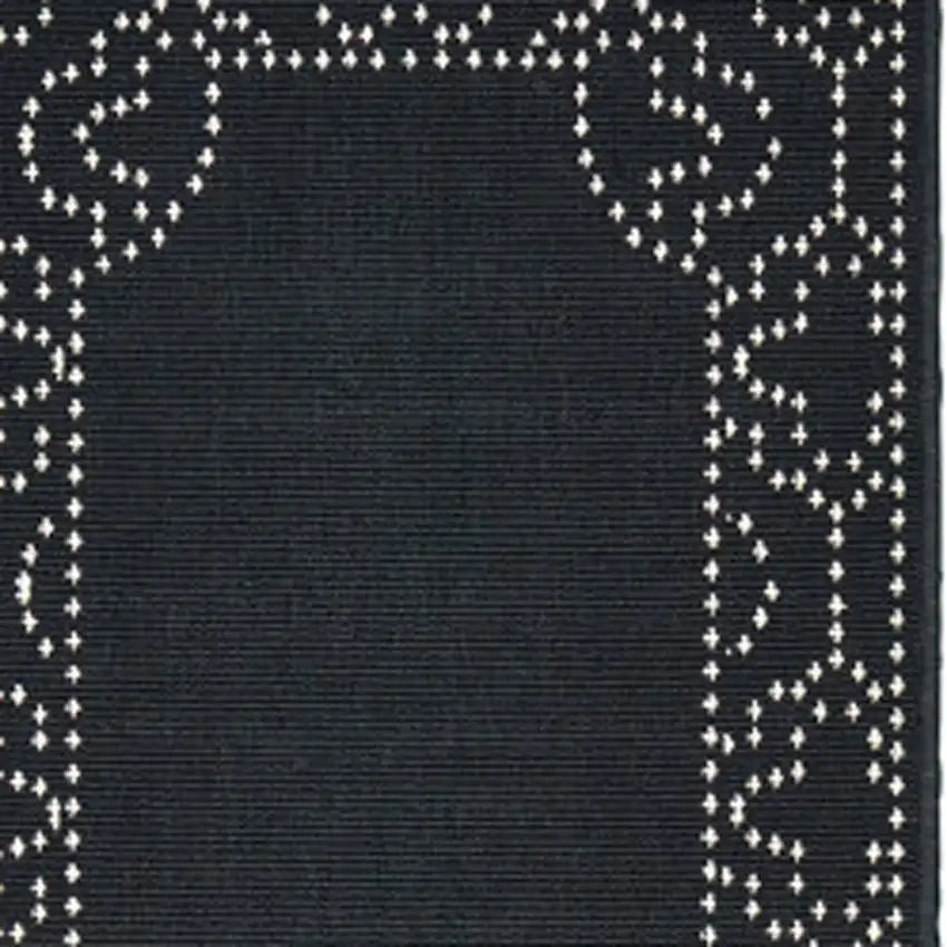 Black Stain Resistant Indoor Outdoor Area Rug Photo 3