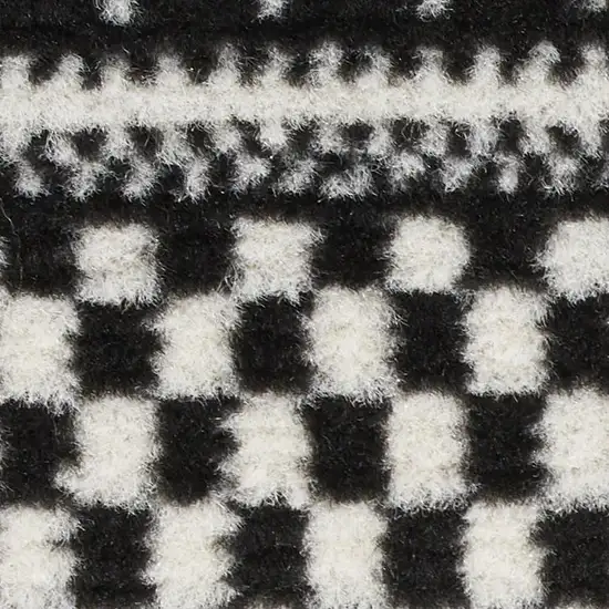 Black Striped Power Loom Area Rug Photo 4