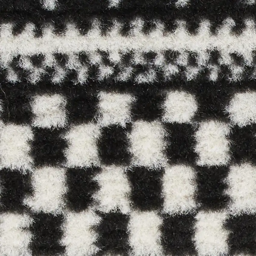 Black Striped Power Loom Area Rug Photo 4