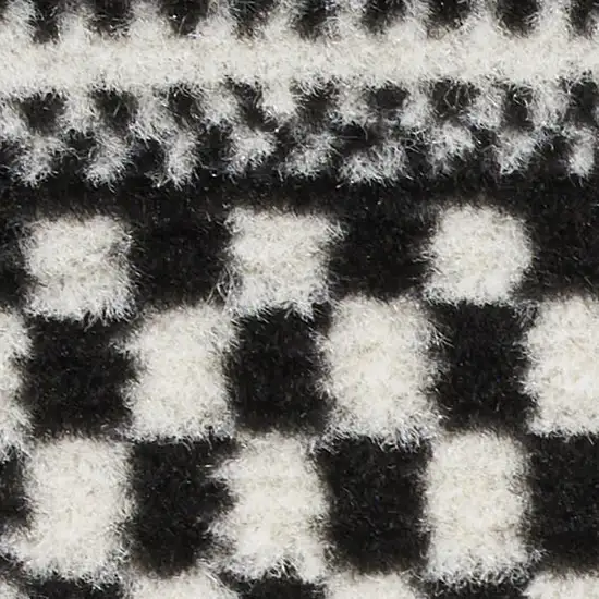 Black Striped Power Loom Area Rug Photo 3